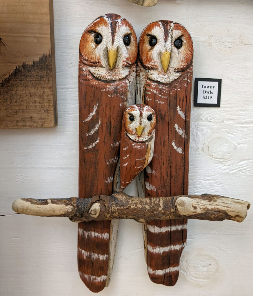 Carved Driftwood Wall Owls Forest Gems Gallery