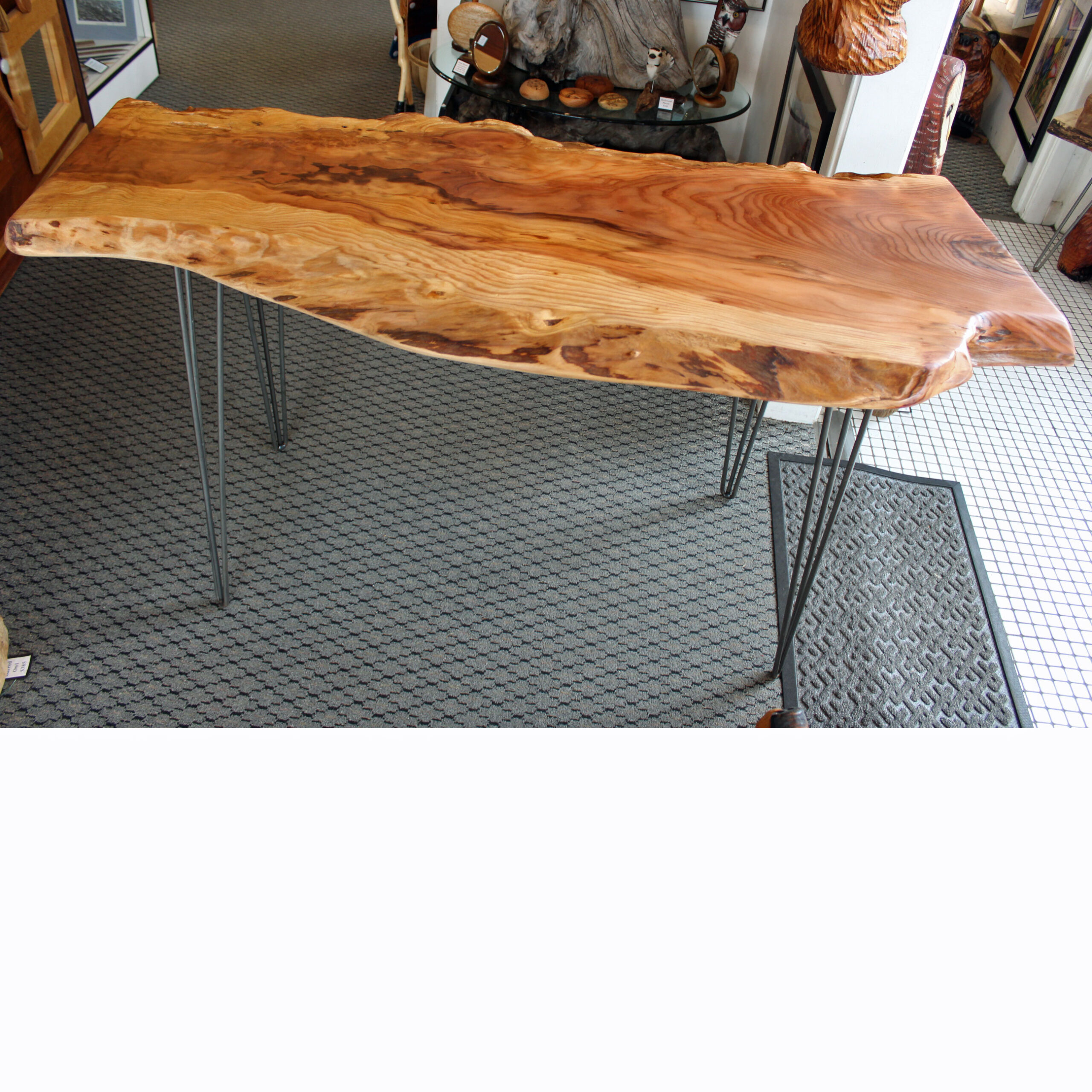 SOLD: Redwood Hall Table with Sapwood and Heartwood